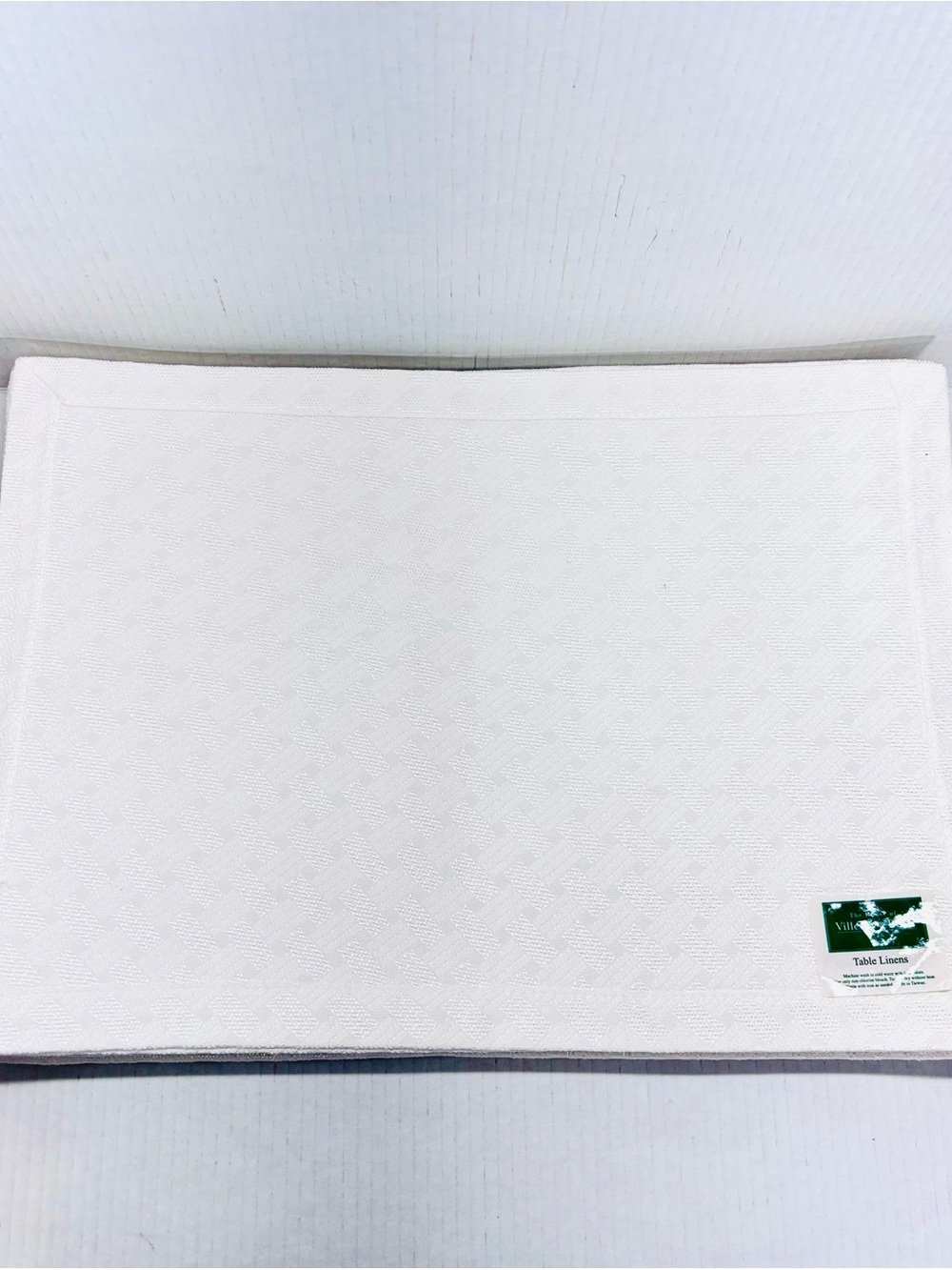 Set of 12 Villeroy & Boch ISABELLE Reversible Place Mats Cream / Ivory Holiday